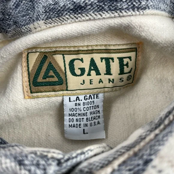 Vintage Gate Heavy Duty Outdoor Ranch Chore Flannel Shirt Mens Large USA Plaid - Picture 4 of 15